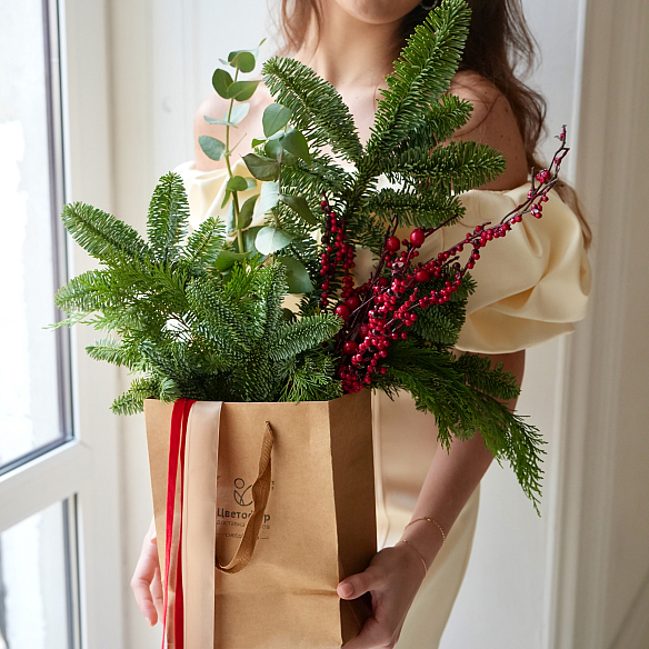 Композиция «Cristmas Box» М — фото товара